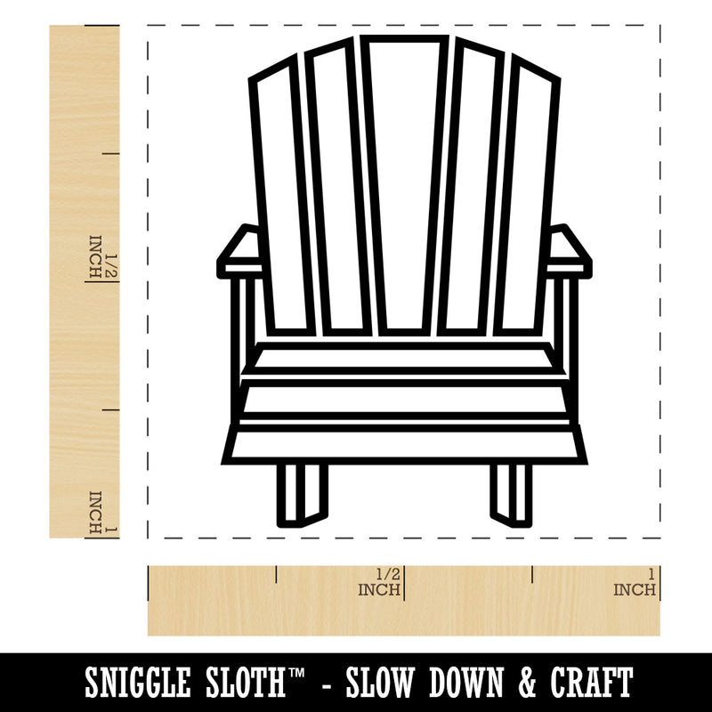 Adirondack Beach Lake Chair Outline Self-Inking Rubber Stamp Ink Stamper