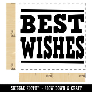 Best Wishes Fun Text Self-Inking Rubber Stamp Ink Stamper