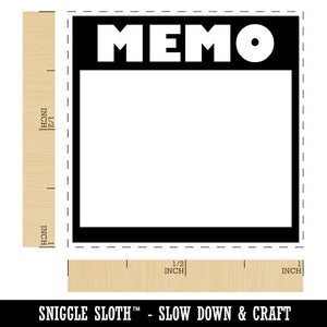 Bold Memo Note Blank Journaling Self-Inking Rubber Stamp Ink Stamper