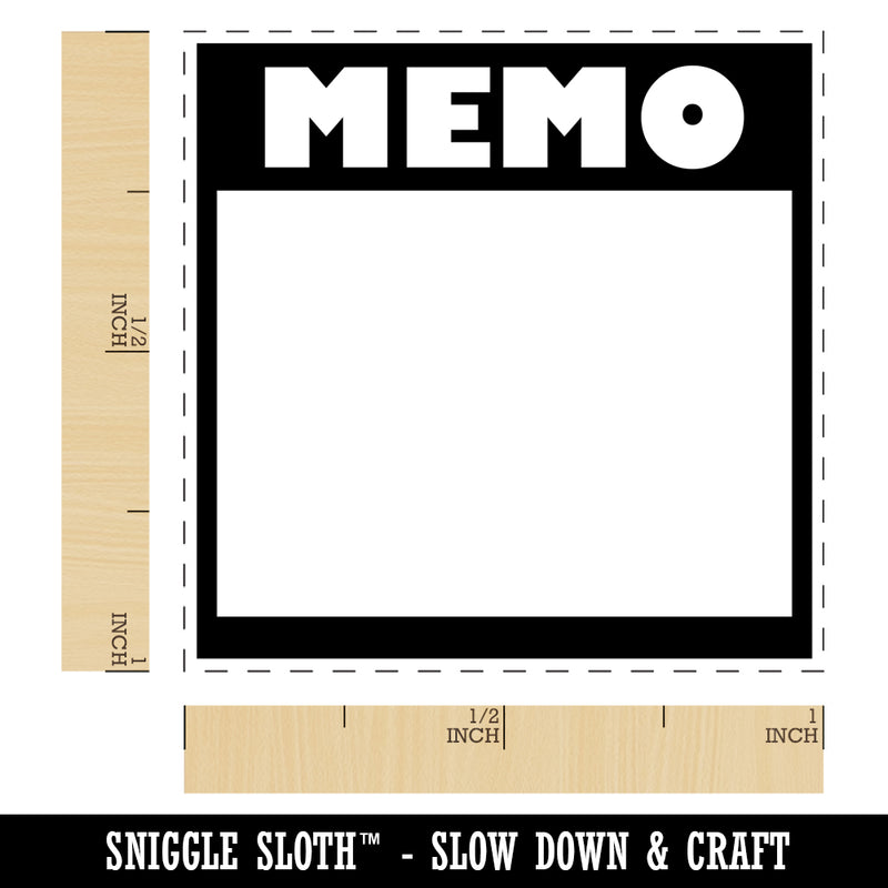 Bold Memo Note Blank Journaling Self-Inking Rubber Stamp Ink Stamper