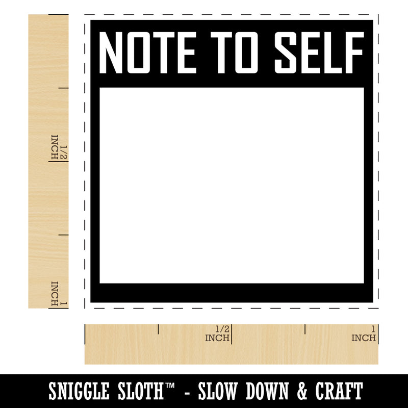 Bold Note to Self Blank Journaling Self-Inking Rubber Stamp Ink Stamper