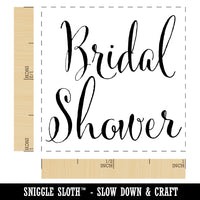 Bridal Shower Cursive Text Wedding Self-Inking Rubber Stamp Ink Stamper