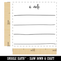 Cute Handwritten Note with Blank Lines Journaling Self-Inking Rubber Stamp Ink Stamper