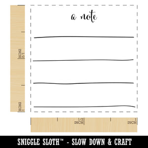 Cute Handwritten Note with Blank Lines Journaling Self-Inking Rubber Stamp Ink Stamper