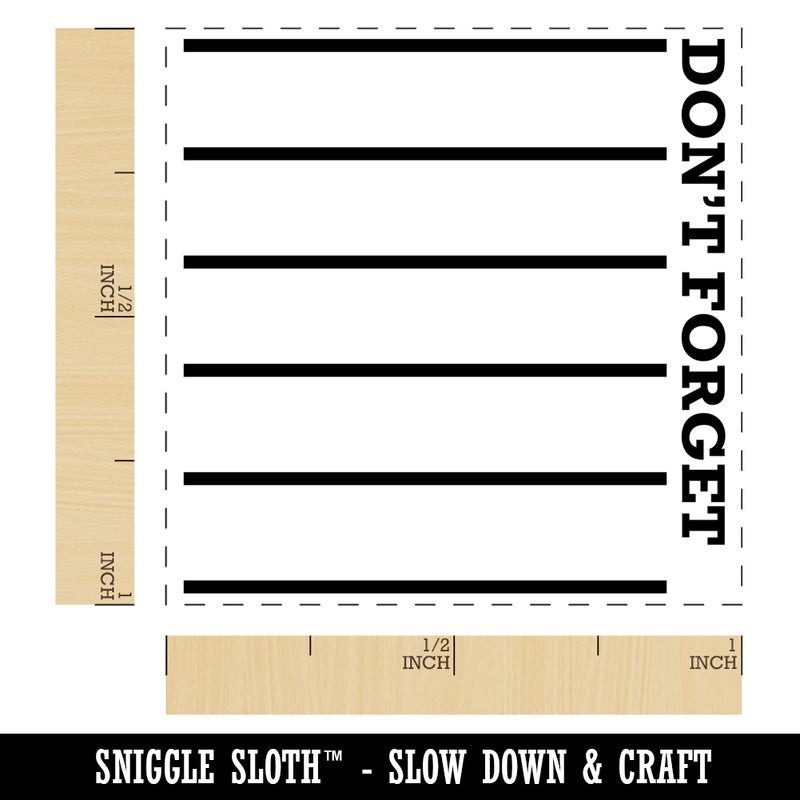 Don't Forget List Journaling Page Lines To Do Self-Inking Rubber Stamp Ink Stamper