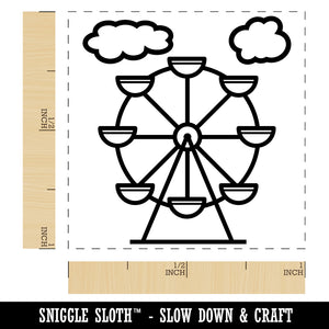 Ferris Wheel Carnival Ride Self-Inking Rubber Stamp Ink Stamper