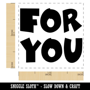 For You Bold Text Self-Inking Rubber Stamp Ink Stamper