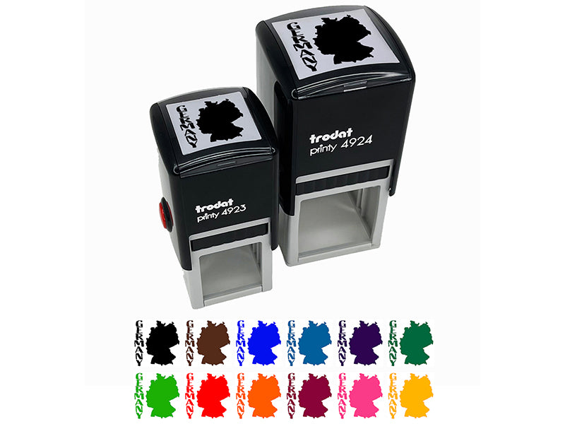 Germany Country Solid with Text Self-Inking Rubber Stamp Ink Stamper