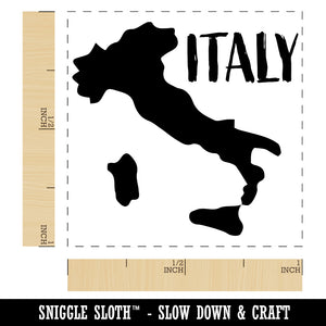 Italy Country Solid with Text Self-Inking Rubber Stamp Ink Stamper