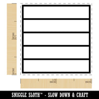 Journaling Page Lines To Do Notes Self-Inking Rubber Stamp Ink Stamper