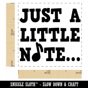 Just a Little Note Music Fun Text Self-Inking Rubber Stamp Ink Stamper