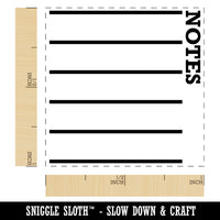 Notes List Journaling Page Lines To Do Self-Inking Rubber Stamp Ink Stamper