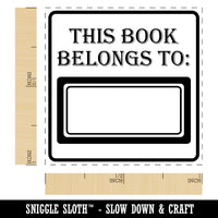 This Book Belongs to with Border Self-Inking Rubber Stamp Ink Stamper