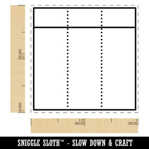 Three Blocks Schedule Framework Dashed Line Self-Inking Rubber Stamp Ink Stamper