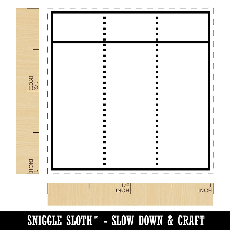 Three Blocks Schedule Framework Dashed Line Self-Inking Rubber Stamp Ink Stamper