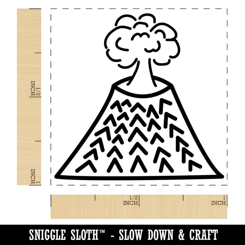 Volcano Erupting Doodle Self-Inking Rubber Stamp Ink Stamper