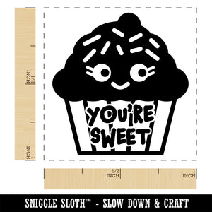 You're Sweet Kawaii Cupcake Self-Inking Rubber Stamp Ink Stamper