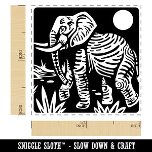 African Elephant Self-Inking Rubber Stamp Ink Stamper