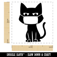 Cat with Mask Judging You Self-Inking Rubber Stamp Ink Stamper