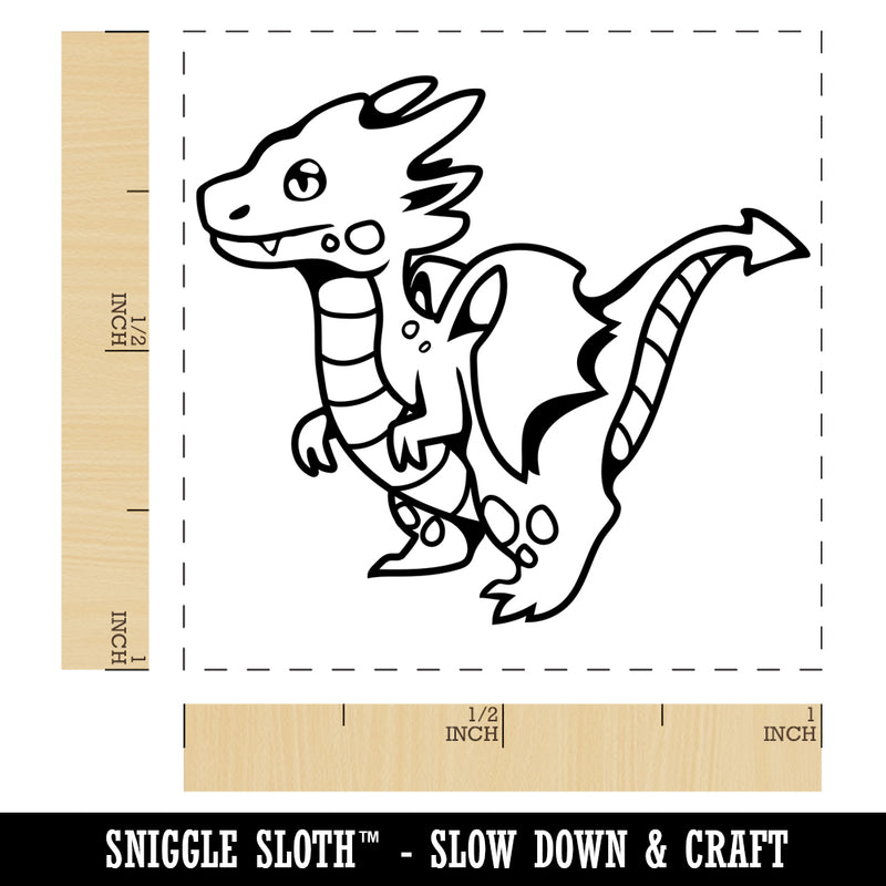Cute Kawaii Little Dragon Self-Inking Rubber Stamp Ink Stamper