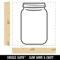 Empty Fillable Glass Mason Jar Self-Inking Rubber Stamp Ink Stamper