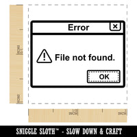 Error File Not Found Computer Technology Self-Inking Rubber Stamp Ink Stamper