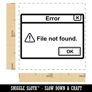 Error File Not Found Computer Technology Self-Inking Rubber Stamp Ink Stamper