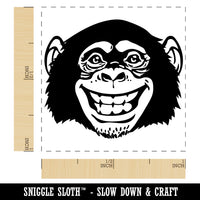 Grinning Chimpanzee Monkey Self-Inking Rubber Stamp Ink Stamper