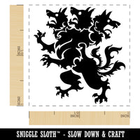 Heraldic Cerberus Three Headed Dog Self-Inking Rubber Stamp Ink Stamper