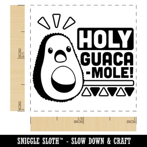 Holy Guacamole Avocado Funny Self-Inking Rubber Stamp Ink Stamper