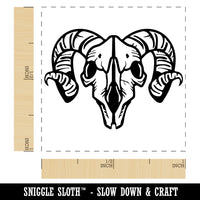 Horned Ram Skull Self-Inking Rubber Stamp Ink Stamper