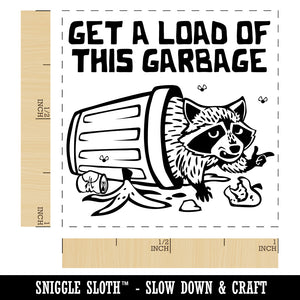 Insulting Garbage Raccoon Trash Can Panda Self-Inking Rubber Stamp Ink Stamper