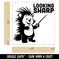 Looking Sharp with Cute Porcupine Self-Inking Rubber Stamp Ink Stamper