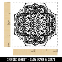 Mandala Geometric Flower Self-Inking Rubber Stamp Ink Stamper