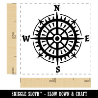 Nautical Compass Self-Inking Rubber Stamp Ink Stamper