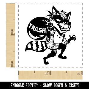 Raccoon Trash Bandit Thief Self-Inking Rubber Stamp Ink Stamper