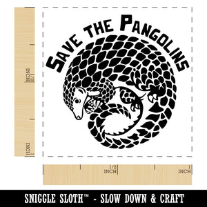 Save the Pangolins Endangered Species Self-Inking Rubber Stamp Ink Stamper