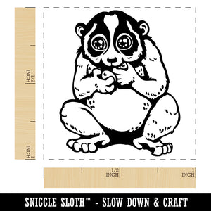 Slow Loris Eating Grapes Self-Inking Rubber Stamp Ink Stamper