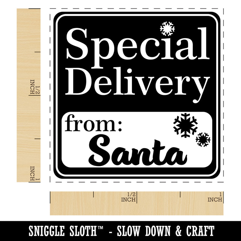 Special Delivery from Santa Christmas Self-Inking Rubber Stamp Ink Stamper