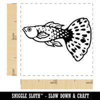 Spotted Guppy Fish Self-Inking Rubber Stamp Ink Stamper