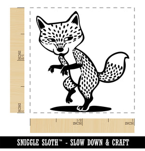 Suspicious and Sneaky Fox Self-Inking Rubber Stamp Ink Stamper