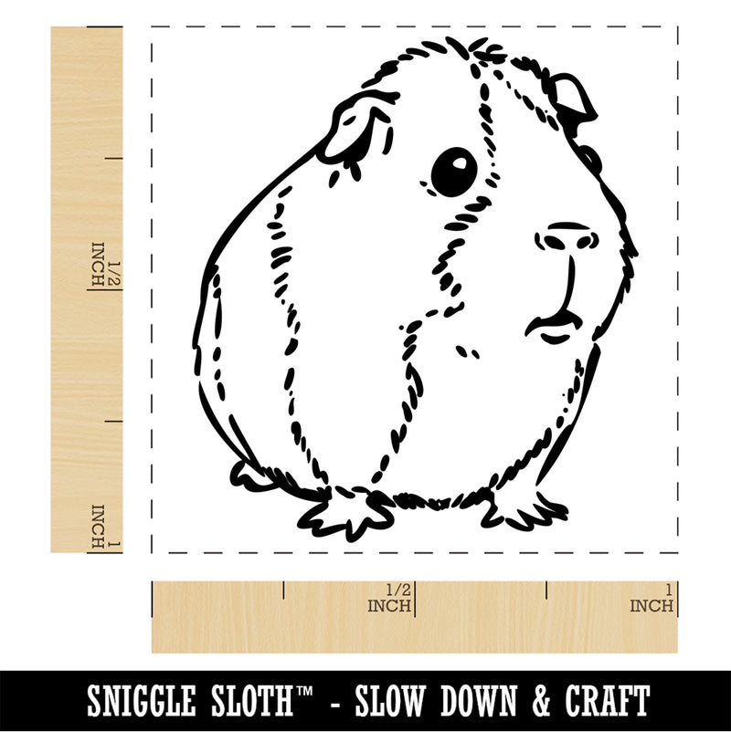Sweet Guinea Pig Self-Inking Rubber Stamp Ink Stamper