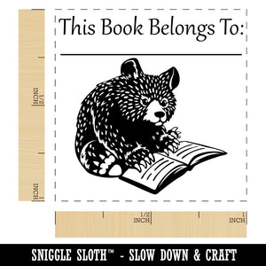 This Book Belongs to Baby Bear Reading Self-Inking Rubber Stamp Ink Stamper