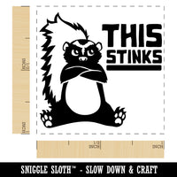 This Stinks Says the Grumpy Skunk Self-Inking Rubber Stamp Ink Stamper