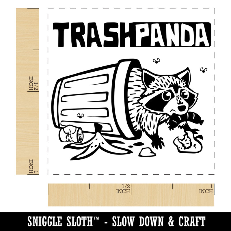 Trash Panda Raccoon Self-Inking Rubber Stamp Ink Stamper