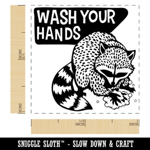 Wash Your Hands Raccoon Self-Inking Rubber Stamp Ink Stamper