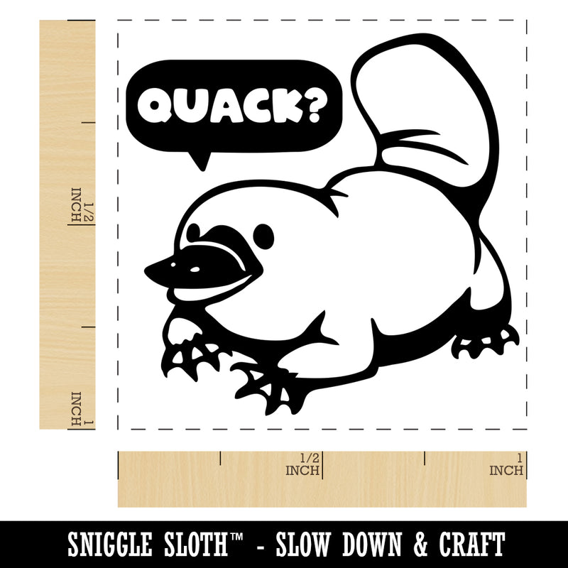 What Does the Platypus Say Self-Inking Rubber Stamp Ink Stamper