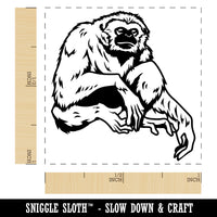 White Handed Gibbon Self-Inking Rubber Stamp Ink Stamper