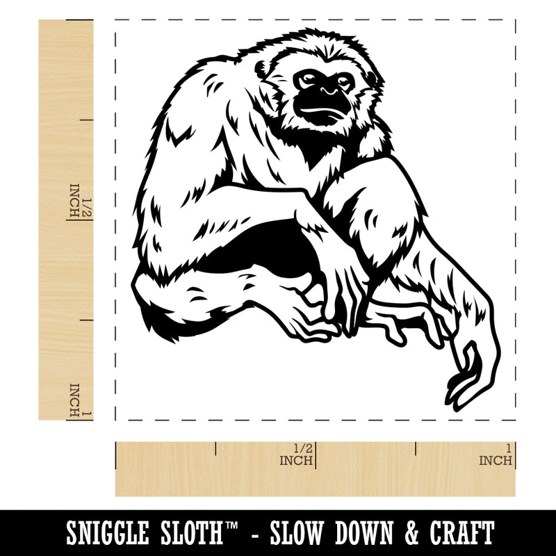 White Handed Gibbon Self-Inking Rubber Stamp Ink Stamper