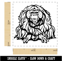 Wise Old Orangutan Great Ape Self-Inking Rubber Stamp Ink Stamper